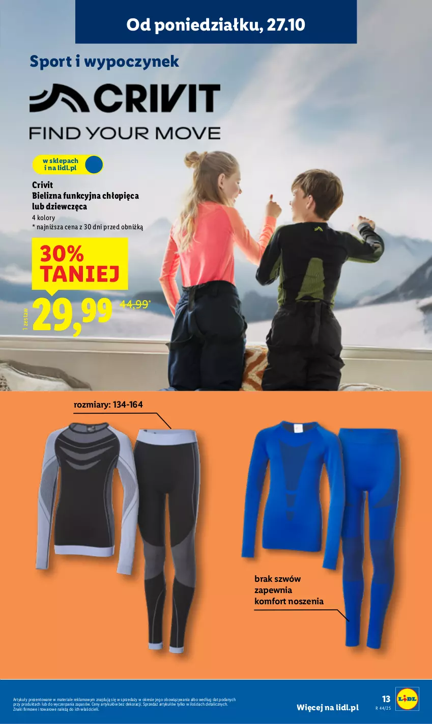Gazetka promocyjna Lidl - GAZETKA - ważna 27.10 do 31.10.2025 - strona 17 - produkty: Bielizna, Por, Sport