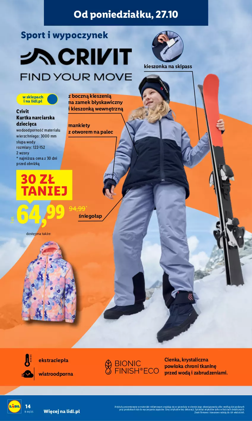 Gazetka promocyjna Lidl - GAZETKA - ważna 27.10 do 31.10.2025 - strona 18 - produkty: Dzieci, Kurtka, Por, Sport
