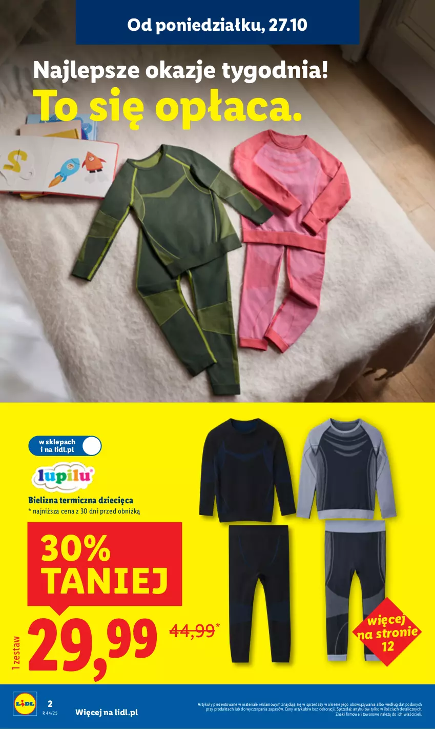 Gazetka promocyjna Lidl - GAZETKA - ważna 27.10 do 31.10.2025 - strona 2 - produkty: Bielizna, Dzieci
