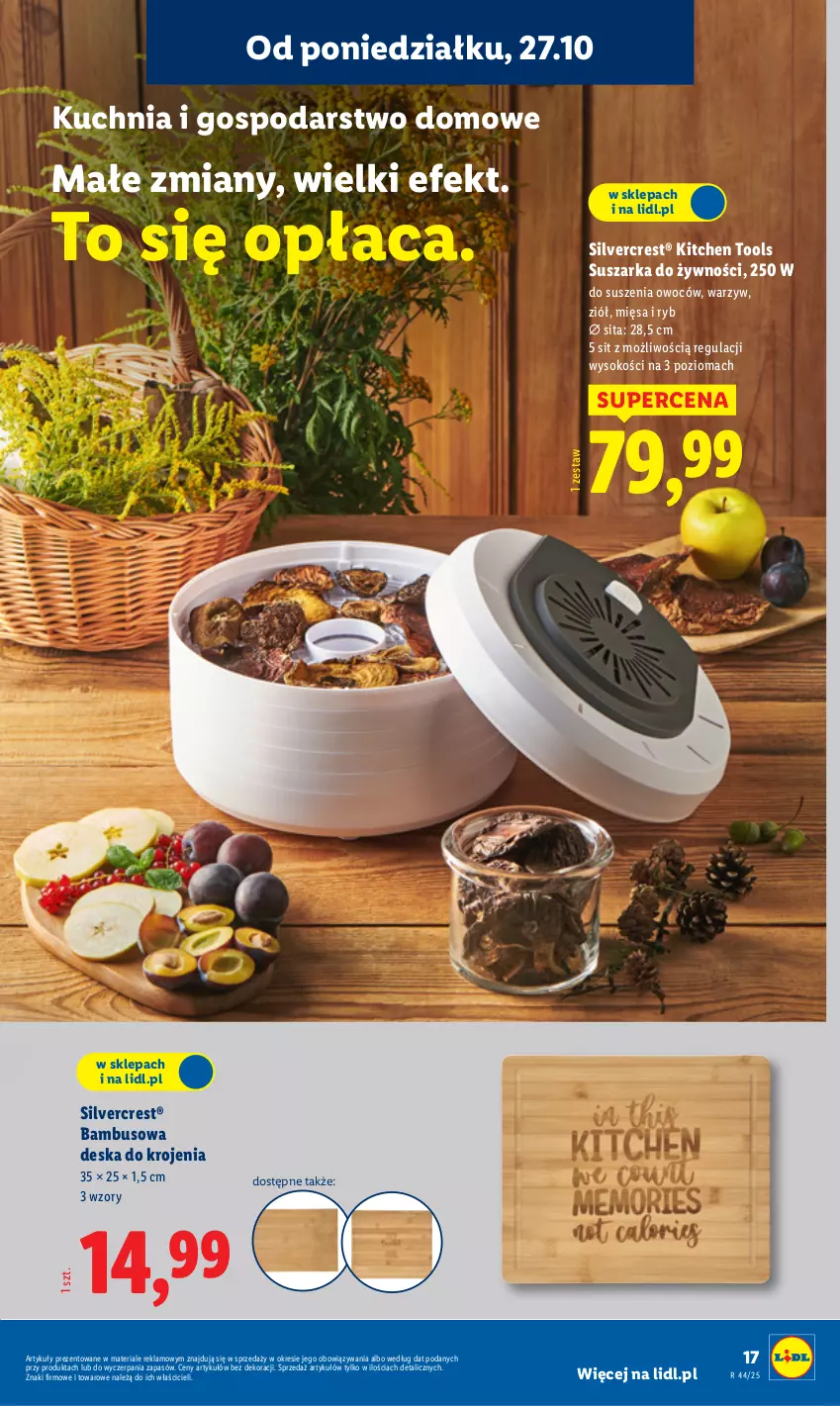 Gazetka promocyjna Lidl - GAZETKA - ważna 27.10 do 31.10.2025 - strona 21 - produkty: Deska do krojenia, Kuchnia, Silvercrest, Sok, Suszarka