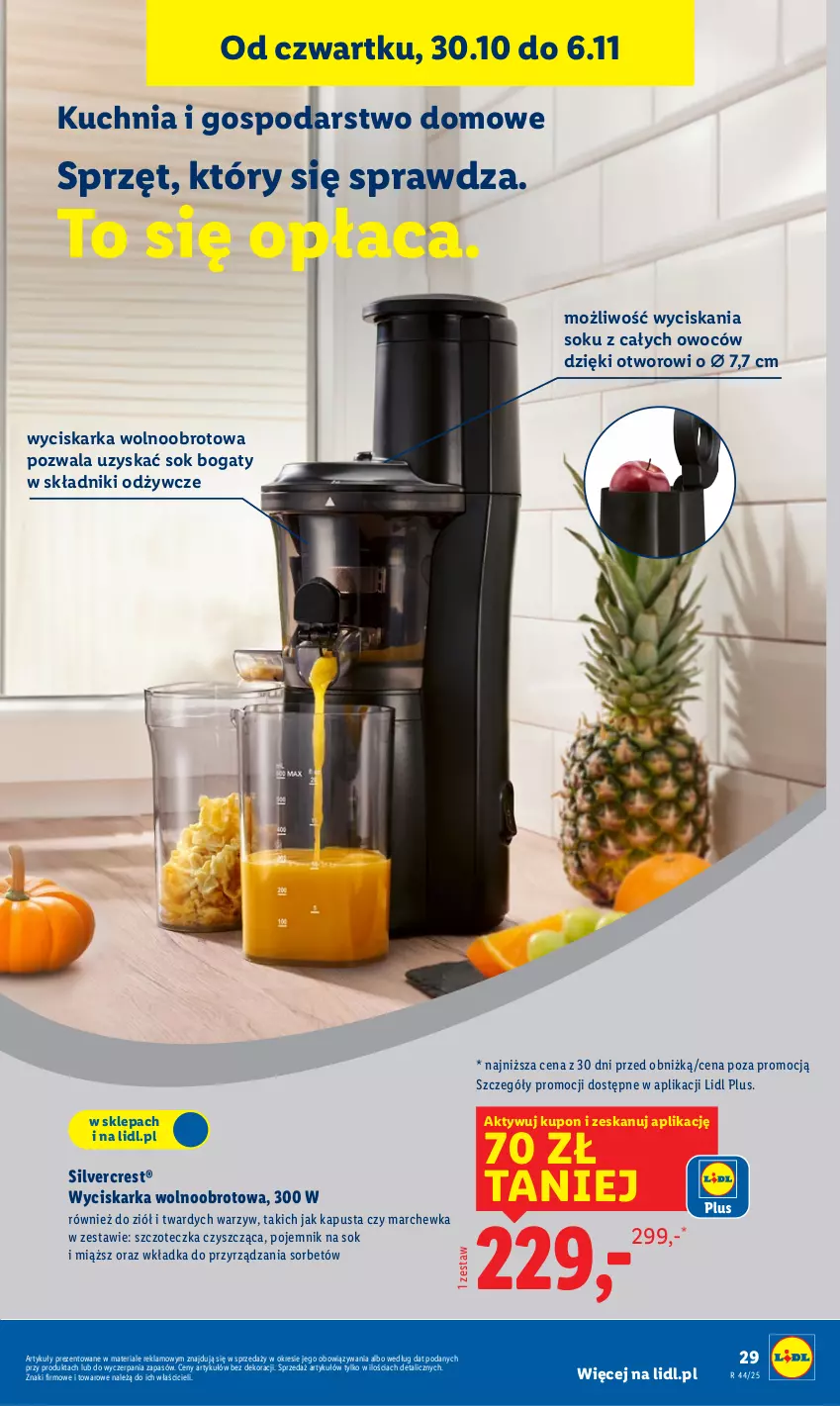 Gazetka promocyjna Lidl - GAZETKA - ważna 27.10 do 31.10.2025 - strona 33 - produkty: Kuchnia, Marchewka, Pojemnik, Silvercrest, Sok, Szczoteczka, Wyciskarka, Wyciskarka wolnoobrotowa