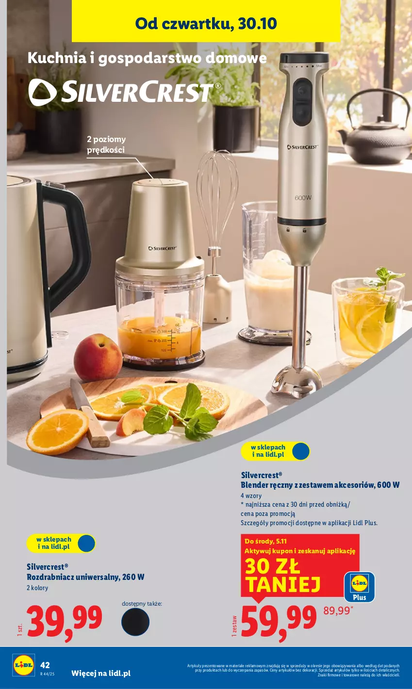Gazetka promocyjna Lidl - GAZETKA - ważna 27.10 do 31.10.2025 - strona 46 - produkty: Blender, Blender ręczny, Kuchnia, Rozdrabniacz, Silvercrest