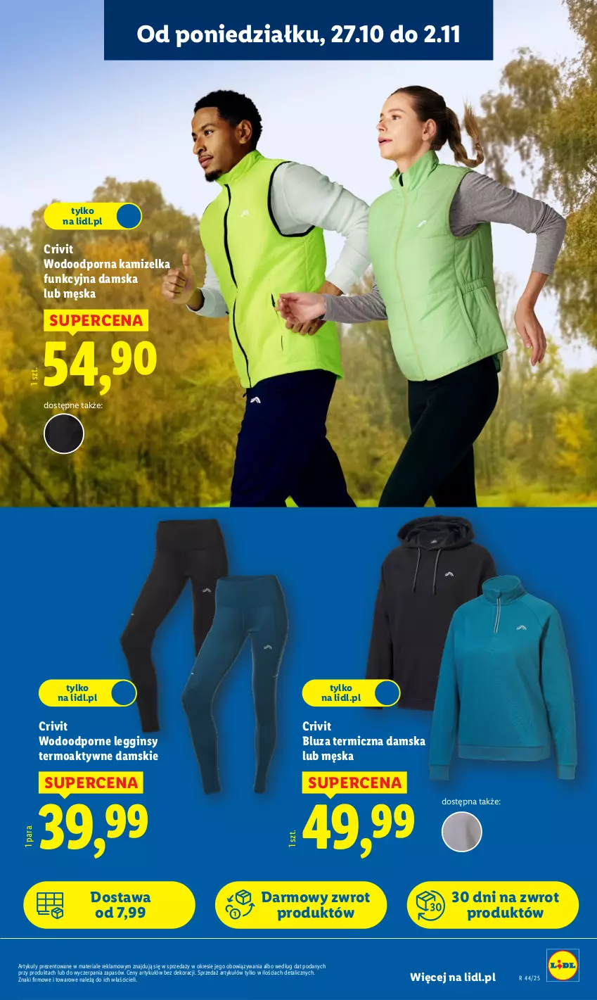 Gazetka promocyjna Lidl - GAZETKA - ważna 27.10 do 31.10.2025 - strona 7 - produkty: Bluza, Gin, Kamizelka, Legginsy, Por