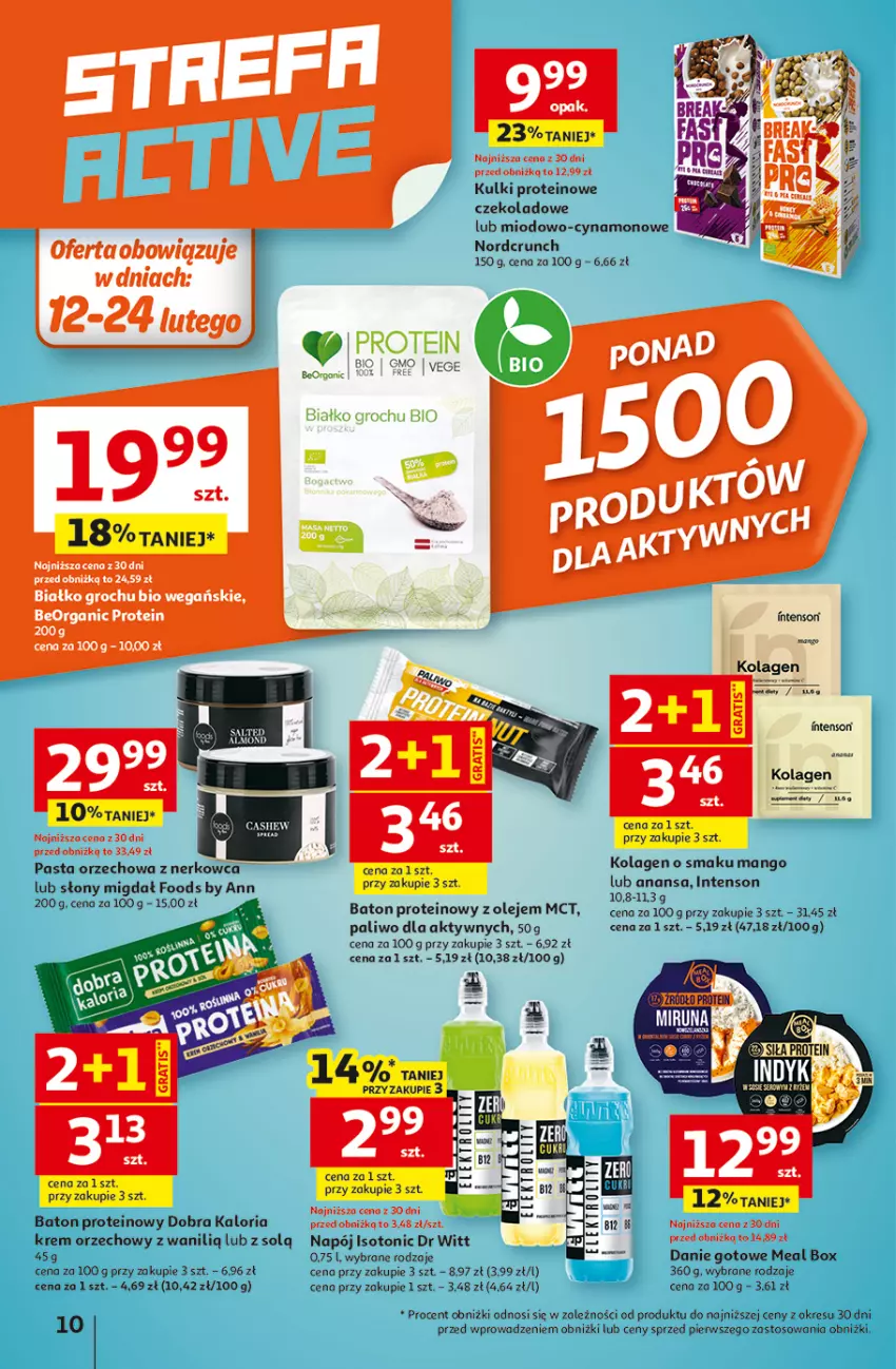 Gazetka promocyjna Auchan - 30 Lat Hipermarket - ważna 19.02 do 25.02.2026 - strona 10 - produkty: Baton, Danie gotowe, Fa, Kolagen, Krem orzechowy, Mango, Napój, Olej, Ser