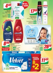 Gazetka promocyjna Dino - Gazetka 33 / 2024 - Gazetka - ważna od 20.08 do 20.08.2024 - strona 61 - produkty: Por, Gra, Papier, Rexona, Pieluchy, Papier toaletowy, Velvet, Rolki, Schauma, Szampon, Wkładki, Antyperspirant, Fa