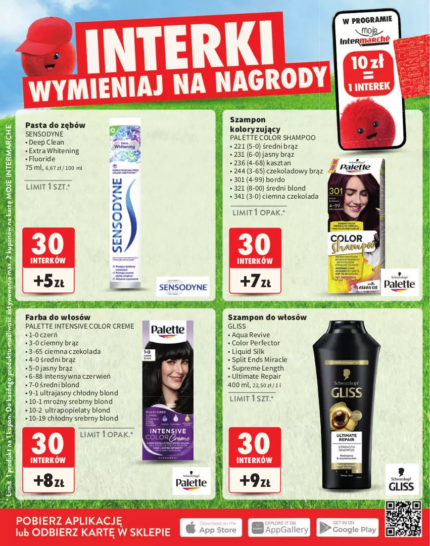Gazetka promocyjna Intermarche - Katalog Interki - ważna 02.03 do 30.06.2026 - strona 18 - produkty: Color Creme, Czekolada, Fa, Farba do włosów, Palette, Pasta do zębów, Sensodyne, Szampon