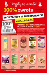 Gazetka promocyjna Auchan - Gazetka Oferta tygodnia Supermarket Auchan - Gazetka - ważna od 13.03 do 13.03.2024 - strona 2 - produkty: Ser, Papier, Ogórki konserwowe, Jaja, Masa krówkowa, Ręcznik, Mąka, Brzoskwinie, Olej rzepakowy, Mąka pszenna, Olej, Groszek, Kukurydza