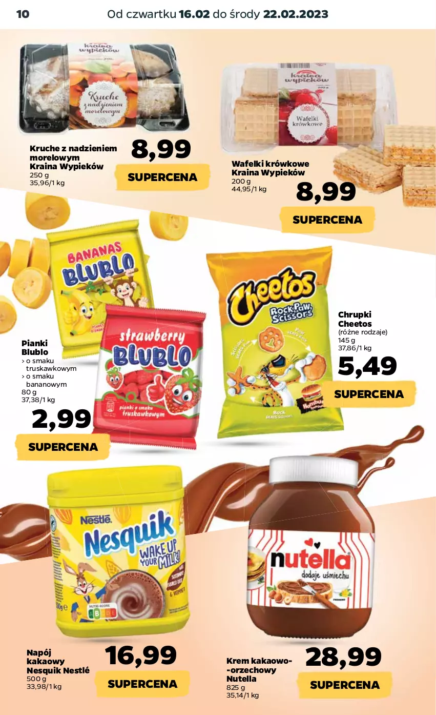 Gazetka promocyjna Netto - Artykuły spożywcze - ważna 16.02 do 22.02.2023 - strona 10 - produkty: Cheetos, Chrupki, Kakao, Napój, Nesquik, Nestlé, Nutella