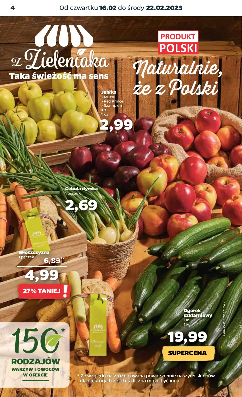 Gazetka promocyjna Netto - Artykuły spożywcze - ważna 16.02 do 22.02.2023 - strona 4 - produkty: Cebula, Ogórek, Szampion