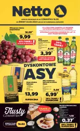 Gazetka promocyjna Netto - Artykuły spożywcze - Gazetka - ważna od 22.02 do 22.02.2023 - strona 1 - produkty: Piwa, Piwo, Pączek, Por, Gra, Dallmayr, Kawa mielona, Kawa, Perła, Olej rzepakowy, Wino, Olej