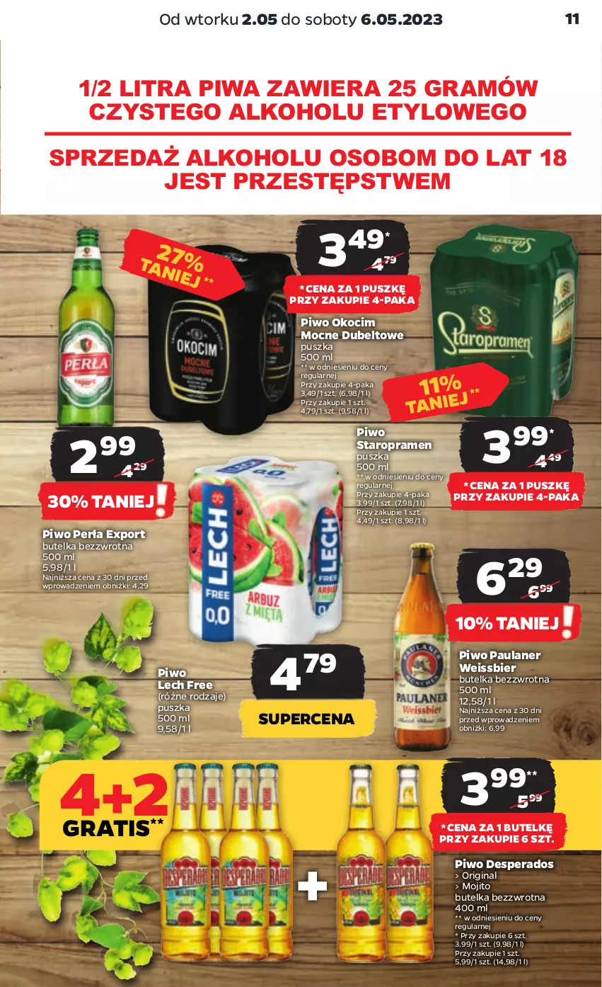 Gazetka promocyjna Netto - Artykuły spożywcze - ważna 04.05 do 10.05.2023 - strona 11 - produkty: Desperados, Gin, Gra, Koc, Okocim, Perła, Piwa, Piwo, Por