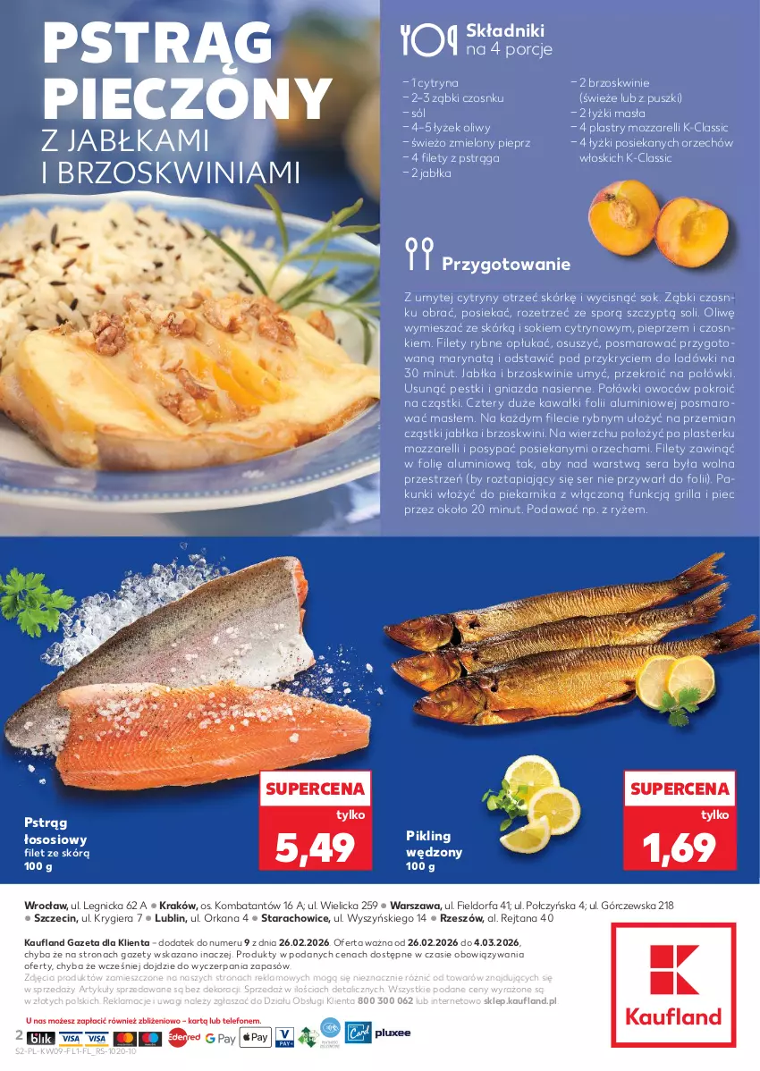 Gazetka promocyjna Kaufland - Kaufland - ważna 26.02 do 04.03.2026 - strona 2 - produkty: Brzoskwinie, Cytryny, Fa, Grill, Jabłka, Kawa, Orka, Piec, Piekarnik, Pieprz, Por, Pstrąg, Pstrąg łososiowy, Ryż, Ser, Sok, Sól, Sos, Wagi