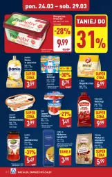 Gazetka promocyjna Aldi - Pełna oferta - Gazetka - ważna od 29.03 do 29.03.2025 - strona 18 - produkty: Lubella, Ketchup, Makaron, Sos, Ser, Danone, Zott, Bell, Jogurt, Sos pomidorowy, Actimel, Serek, 7 Days, Margaryna, Rogal, Spaghetti, Danio, Bella, Pudliszki, Jogobella, Olma