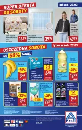 Gazetka promocyjna Aldi - Pełna oferta - Gazetka - ważna od 29.03 do 29.03.2025 - strona 36 - produkty: Banany, Domestos, Por, Gra, Pampers, Bell, Kurtka, O nas, Firana, Bieżnik, Krem orzechowy, Olej rzepakowy, Bella, Biuro, Obrus, Masło, Olej, Fa