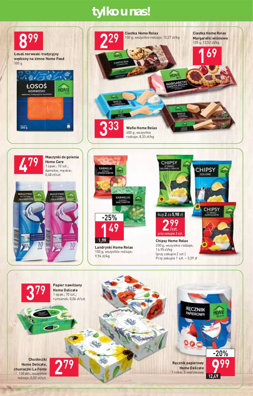 Gazetka promocyjna Stokrotka - Supermarket - ważna 21.01 do 27.01.2021 - strona 14 - produkty: Chipsy, Chusteczki, Ciastka, Papier, Ręcznik, Rum, Wafle