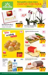Gazetka promocyjna Stokrotka - Supermarket - Gazetka - ważna od 27.01 do 27.01.2021 - strona 1 - produkty: Kurczak, Cebula, Ser, Gin, Duda, Szynka, Storczyk, Gouda, Lenor, Merci