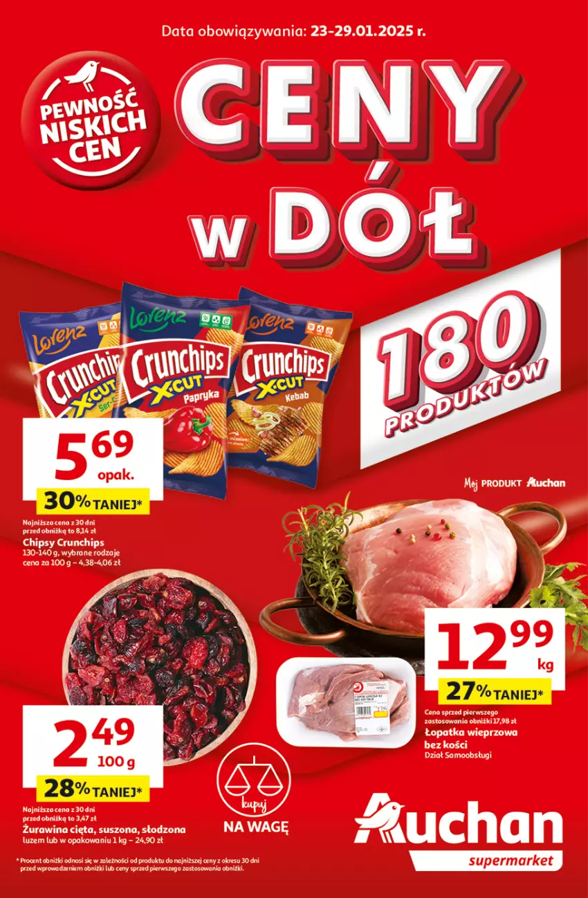 Gazetka promocyjna Auchan - CENY W DÓŁ Supermarket - ważna 23.01 do 29.01.2025 - strona 1