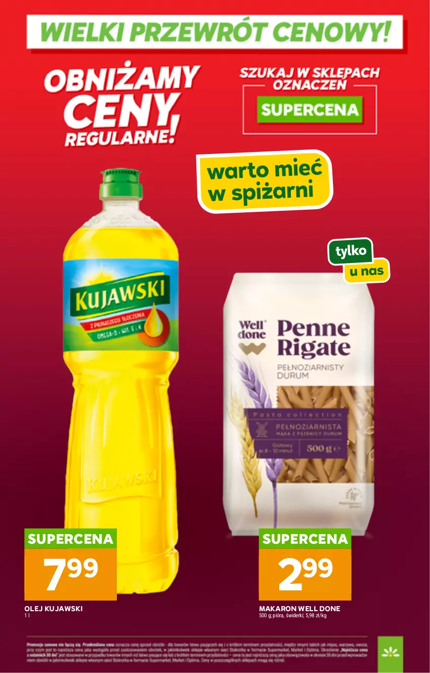 Gazetka promocyjna Stokrotka - Wielki przewrót cenowy! - ważna 14.05 do 31.08.2026 - strona 16 - produkty: Kujawski, Makaron, Olej