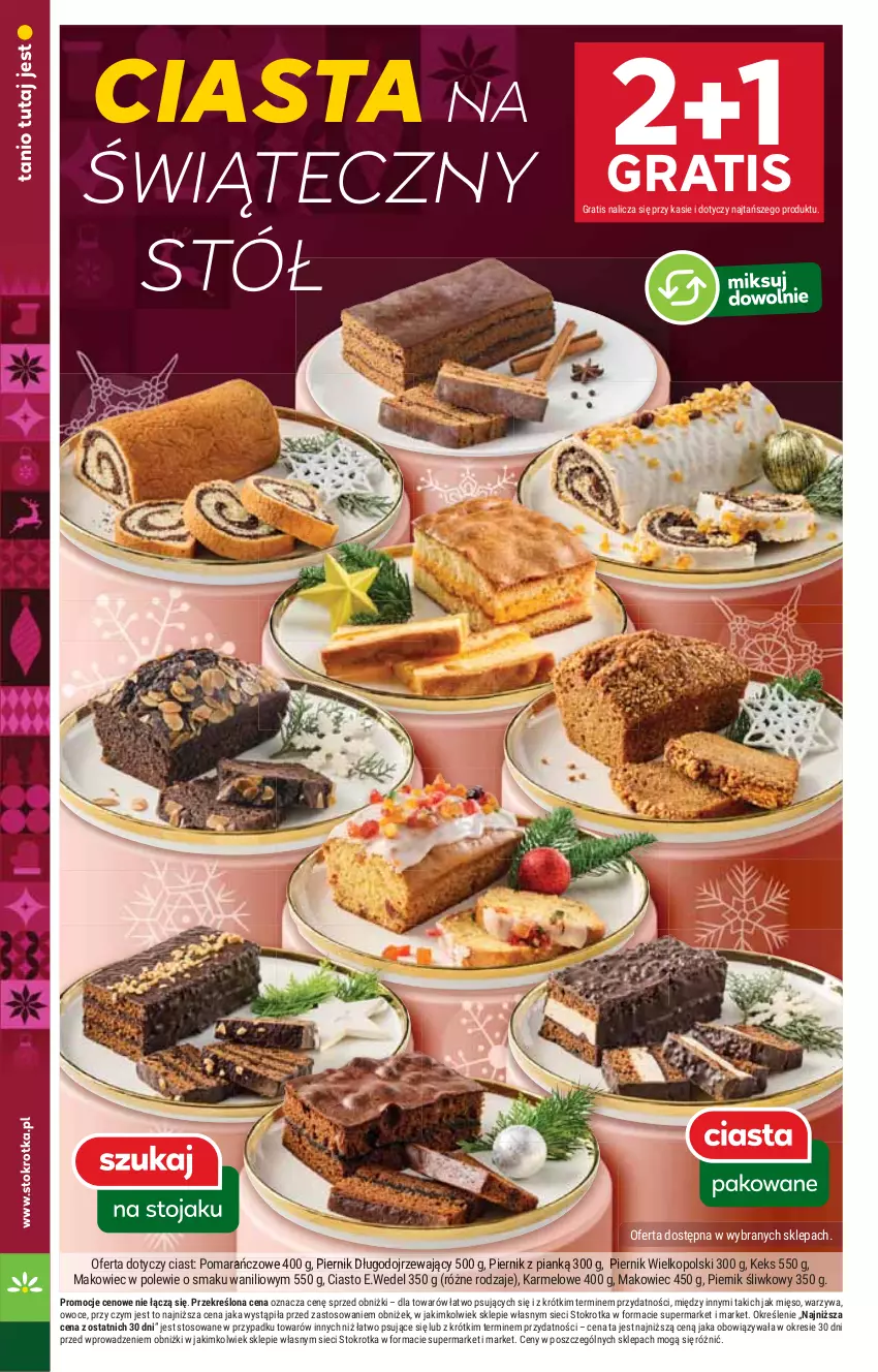 Gazetka promocyjna Stokrotka - Supermarket - ważna 22.12 do 28.12.2025 - strona 18 - produkty: Gra, Makowiec, Mięso, Owoce, Piernik, Stół, Warzywa