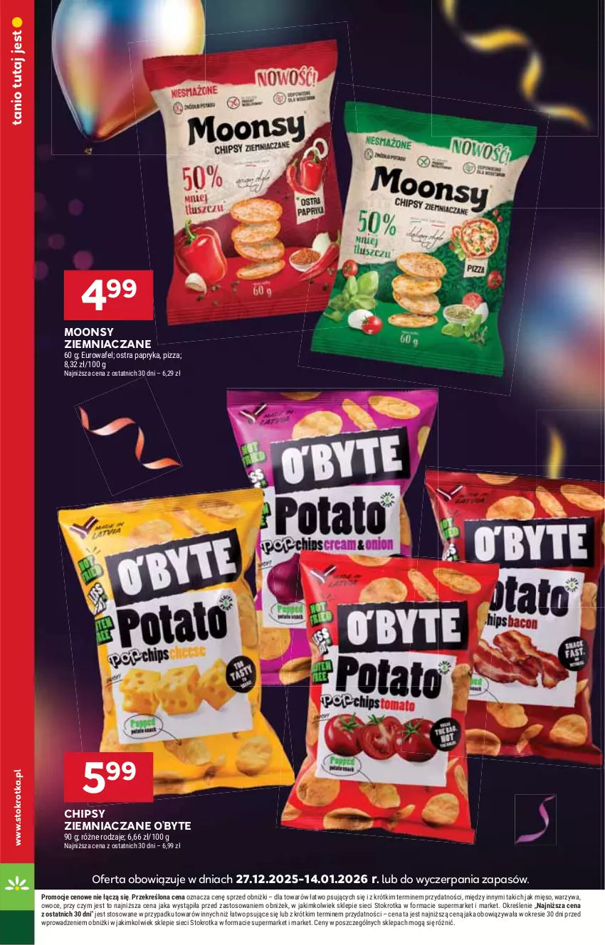 Gazetka promocyjna Stokrotka - Supermarket - ważna 22.12 do 28.12.2025 - strona 24 - produkty: Chipsy, Mięso, Owoce, Papryka, Pizza, Warzywa