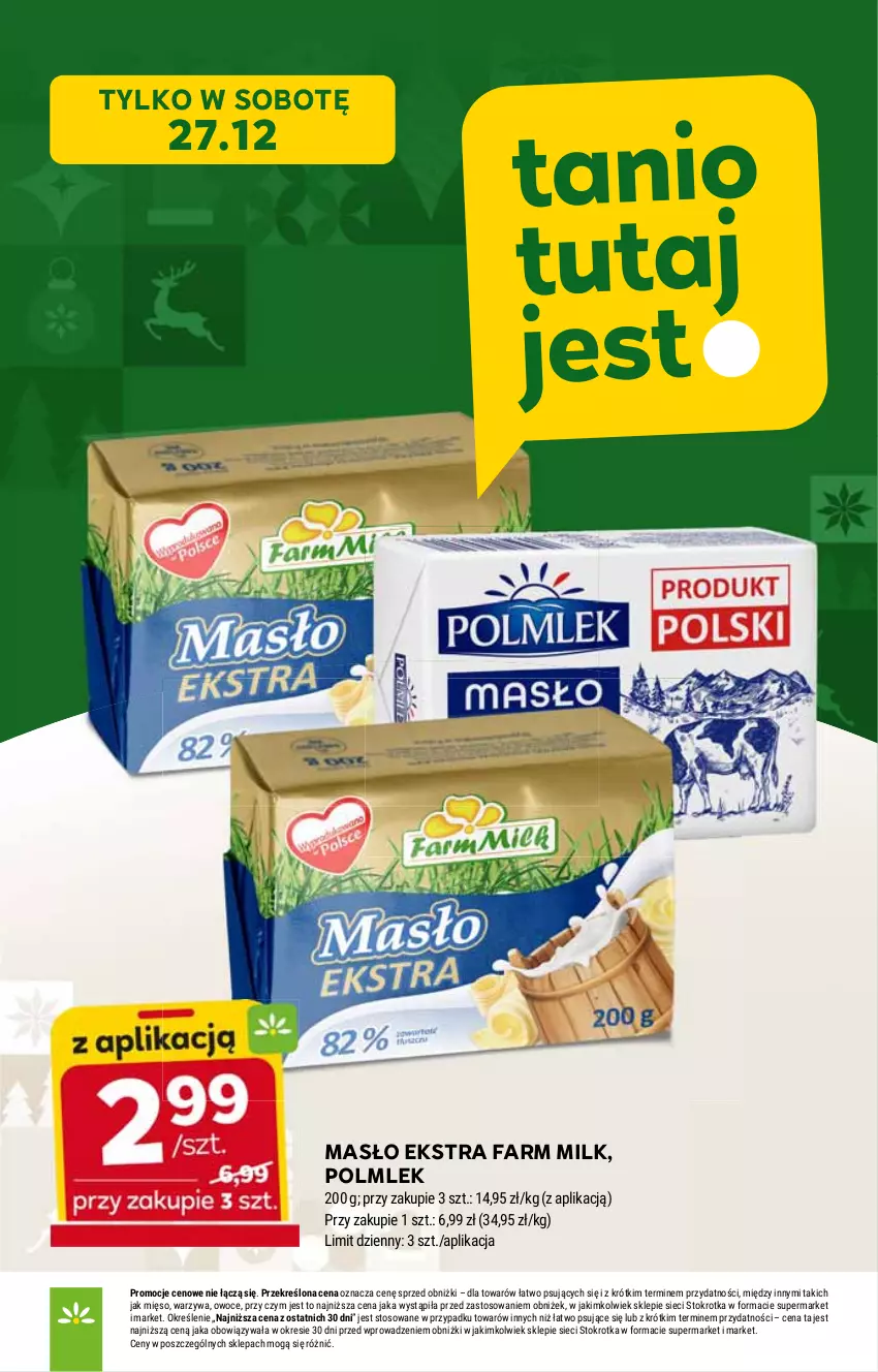 Gazetka promocyjna Stokrotka - Supermarket - ważna 22.12 do 28.12.2025 - strona 8 - produkty: Fa, Farm Milk, HP, Masło, POLMLEK