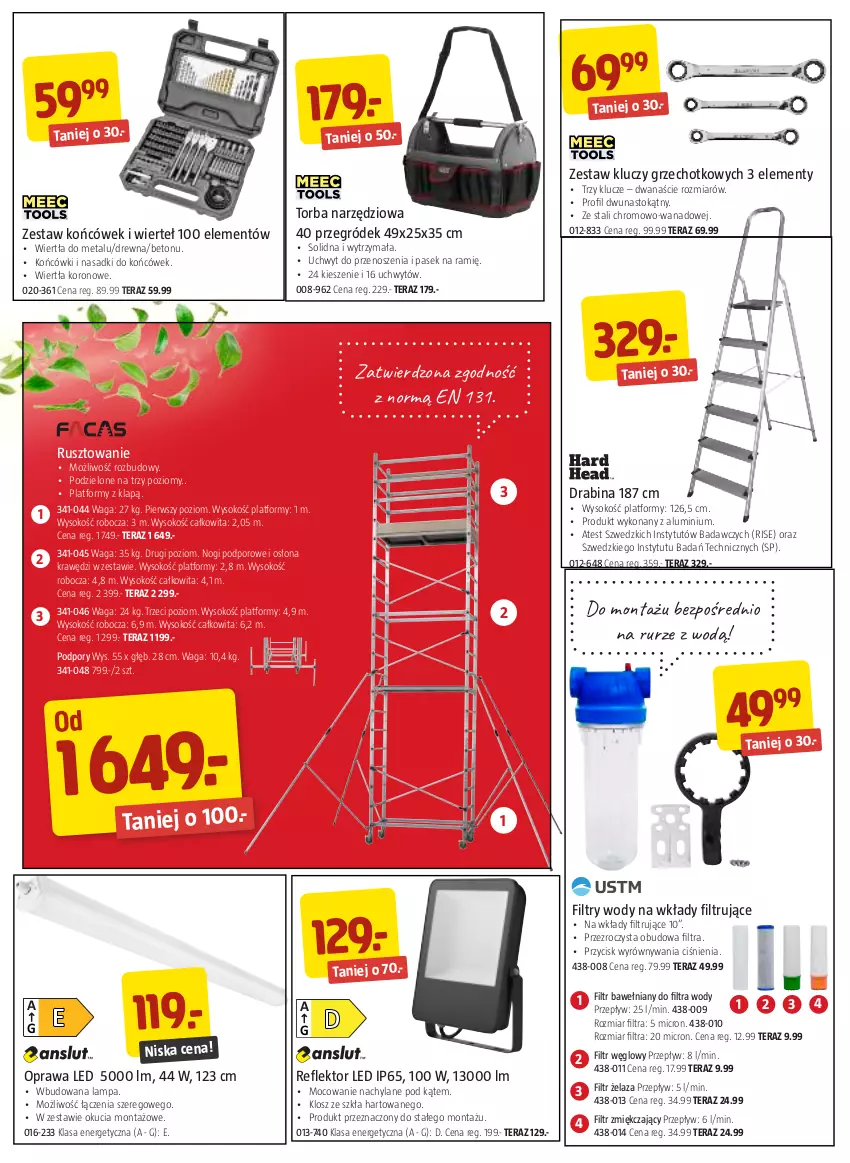 Gazetka promocyjna Jula - Gazetka - ważna 28.04 do 11.05.2023 - strona 4 - produkty: Drabina, Lampa, Pasek, Por, Reflektor, Reflektor LED, Sok, Tera, Torba, Waga, Zestaw kluczy, Zestaw końcówek