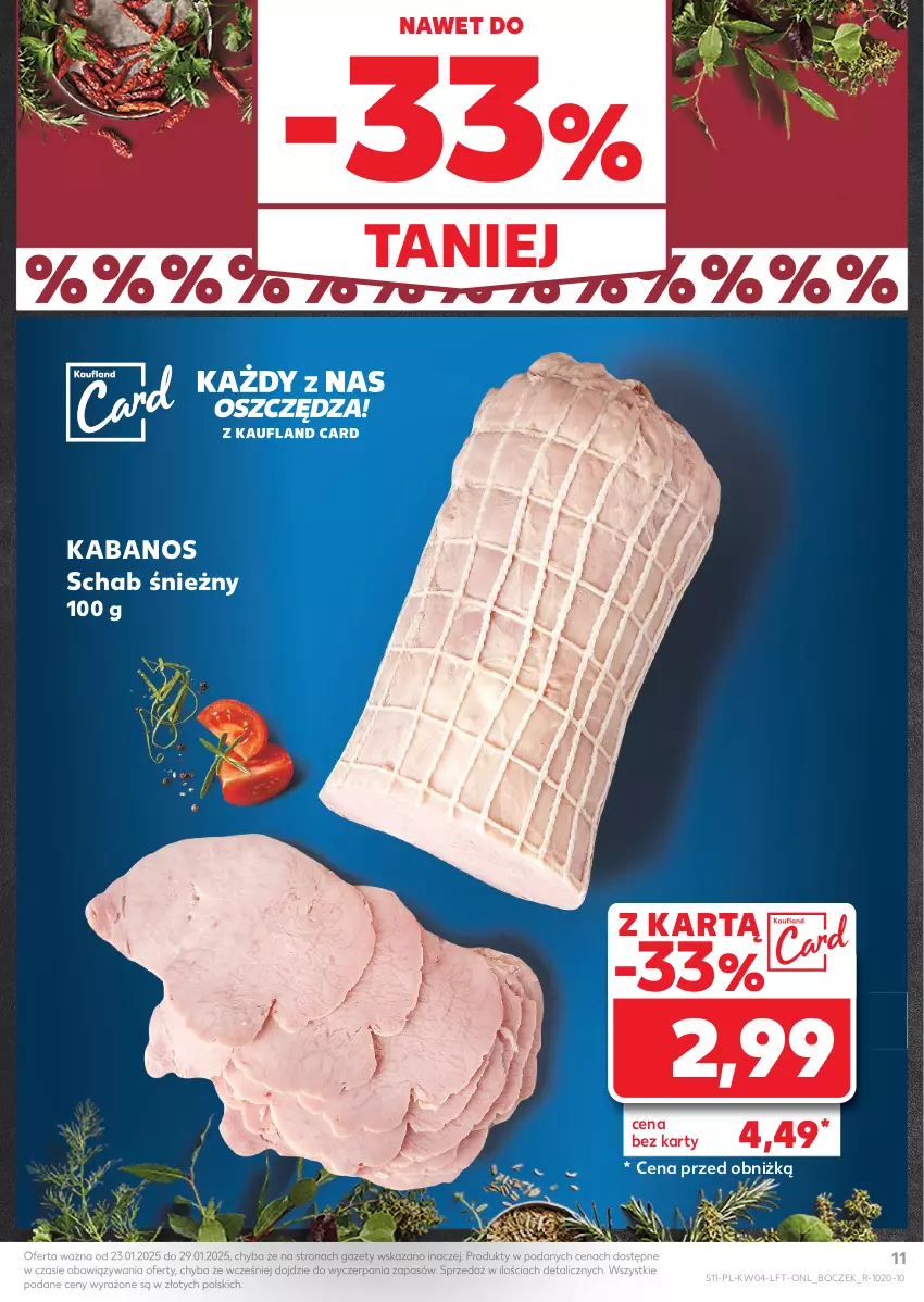 Gazetka promocyjna Kaufland - Gazetka tygodnia - ważna 23.01 do 29.01.2025 - strona 11 - produkty: Boczek, Kabanos