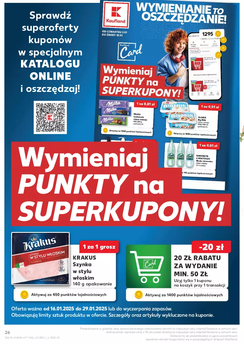 Gazetka promocyjna Kaufland - Gazetka tygodnia - ważna 23.01 do 29.01.2025 - strona 26 - produkty: Kosz, Krakus, Rama, Sok, Szynka, Tran