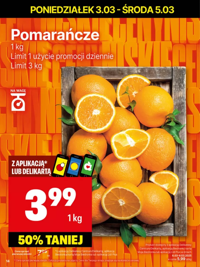 Gazetka promocyjna Delikatesy Centrum - NOWA GAZETKA Delikatesy Centrum od 3 marca! 3-9.03.2025 - ważna 03.03 do 09.03.2025 - strona 14 - produkty: Dada, Pomarańcze, Rum