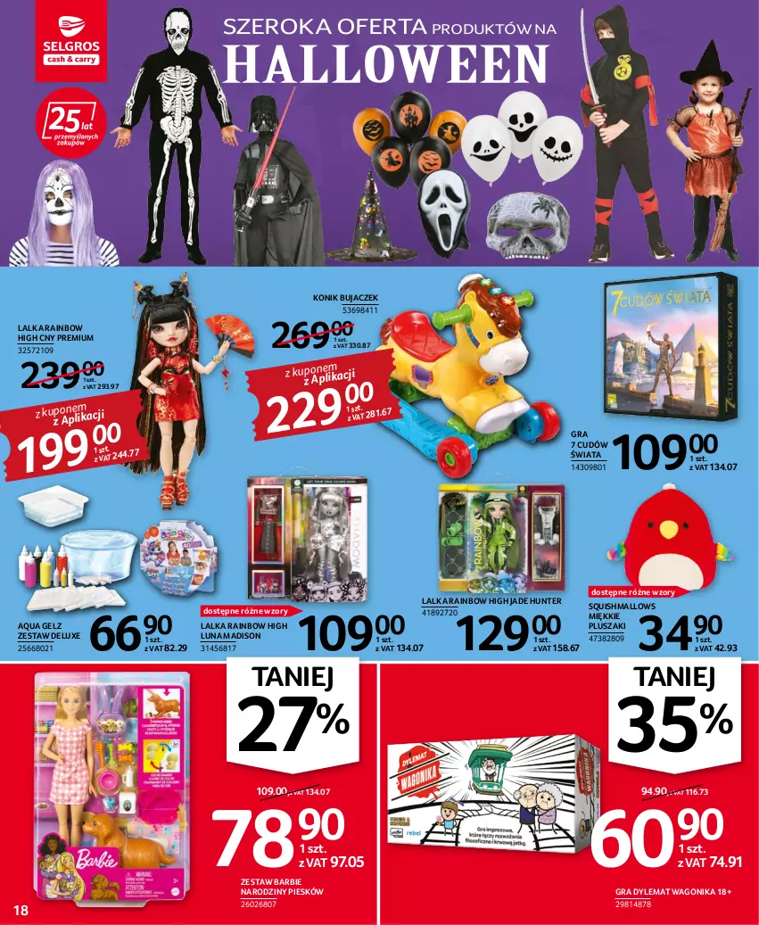 Gazetka promocyjna Selgros - Oferta przemysłowa - ważna 20.10 do 02.11.2022 - strona 18 - produkty: Barbie, Bujaczek, Gra, Lalka, Pluszak