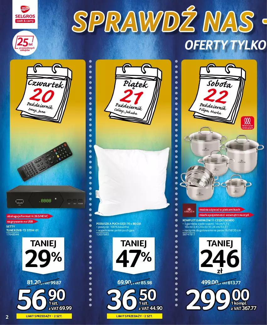 Gazetka promocyjna Selgros - Oferta przemysłowa - ważna 20.10 do 02.11.2022 - strona 2 - produkty: Gry, Miarka, Piekarnik, Poduszka, Pokrywa, Wełna