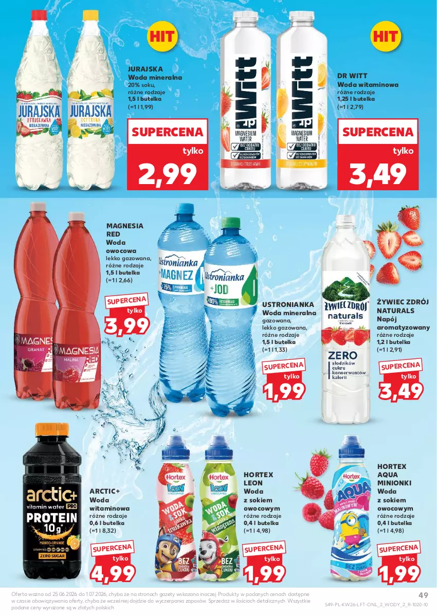 Gazetka promocyjna Kaufland - Gazetka tygodnia - ważna 25.06 do 01.07.2026 - strona 49 - produkty: Hortex, Leon, Napój, Sok, Woda, Woda mineralna