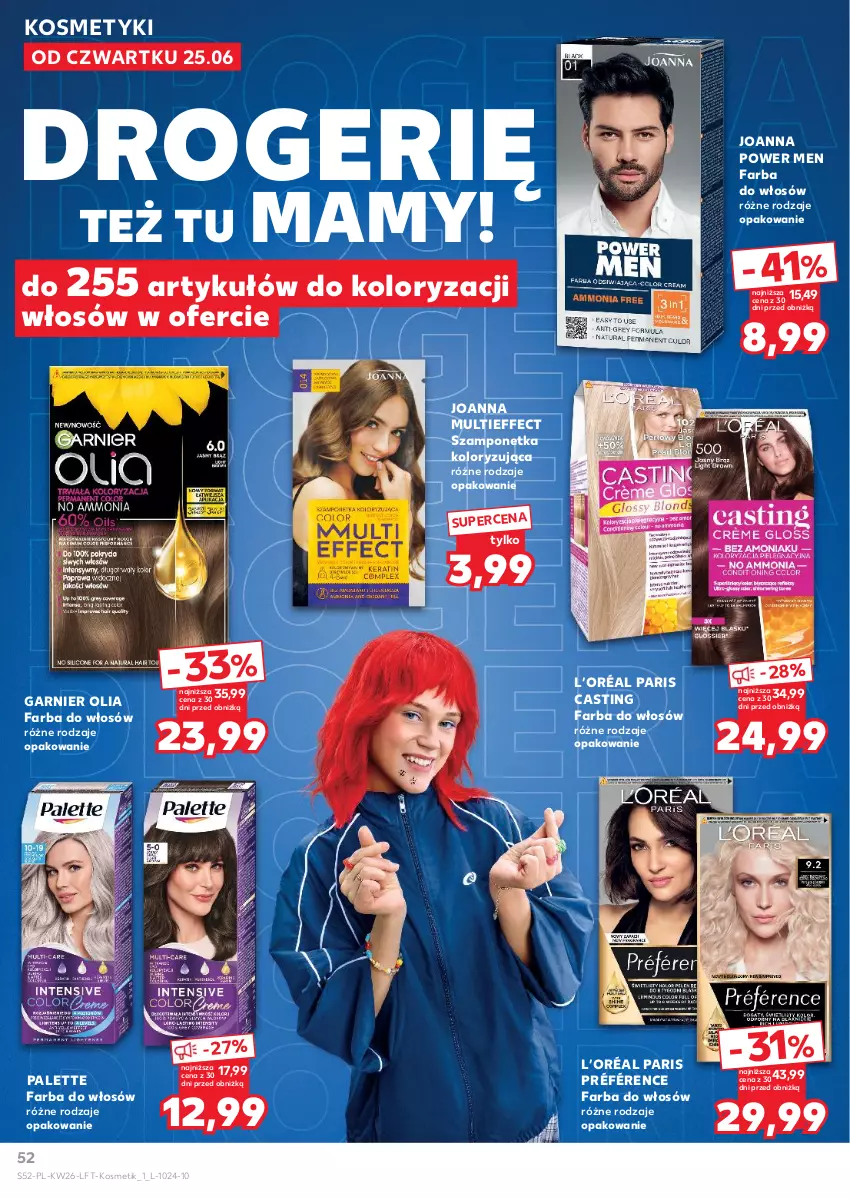 Gazetka promocyjna Kaufland - Gazetka tygodnia - ważna 25.06 do 01.07.2026 - strona 52 - produkty: Fa, Farba do włosów, Garnier, Joanna, L’Oréal, Palette, Szampon