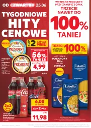 Gazetka promocyjna Kaufland - Gazetka tygodnia - Gazetka - ważna od 01.07 do 01.07.2026 - strona 2 - produkty: Lubella, Makaron, Sok, Ser, Por, Bell, Brie, Président, Coca-Cola, Camembert, Napój gazowany, Fanta, Bella, Waga, Sprite, Napój, Fa