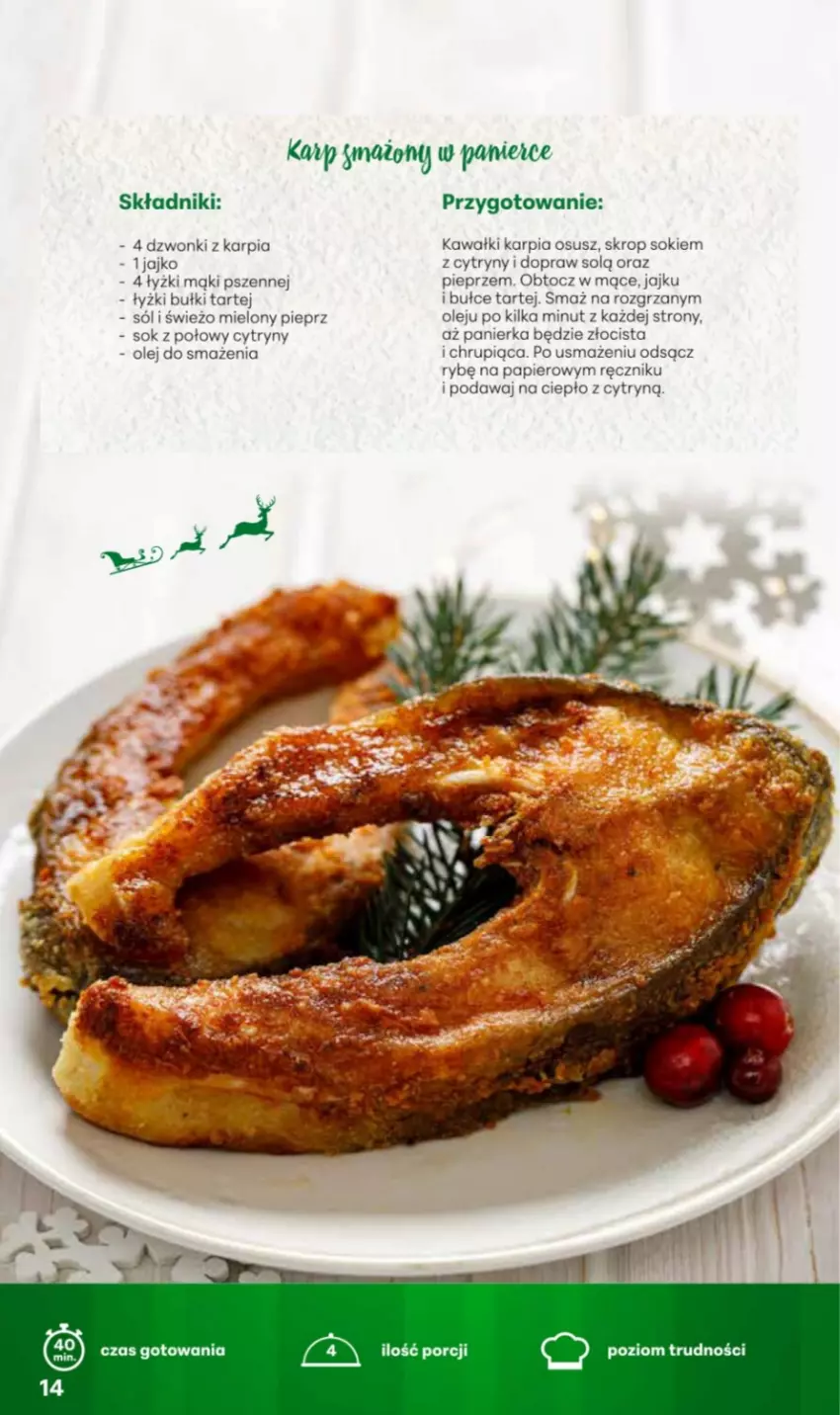 Gazetka promocyjna Delikatesy Centrum - Katalog Przepisy na Bliskie Święta DC48-DC49-DC50 - ważna 27.11 do 17.12.2025 - strona 14 - produkty: Cytryny, Karp, Kawa, Olej, Papier, Pieprz, Por, Ręcznik, Sok, Sól