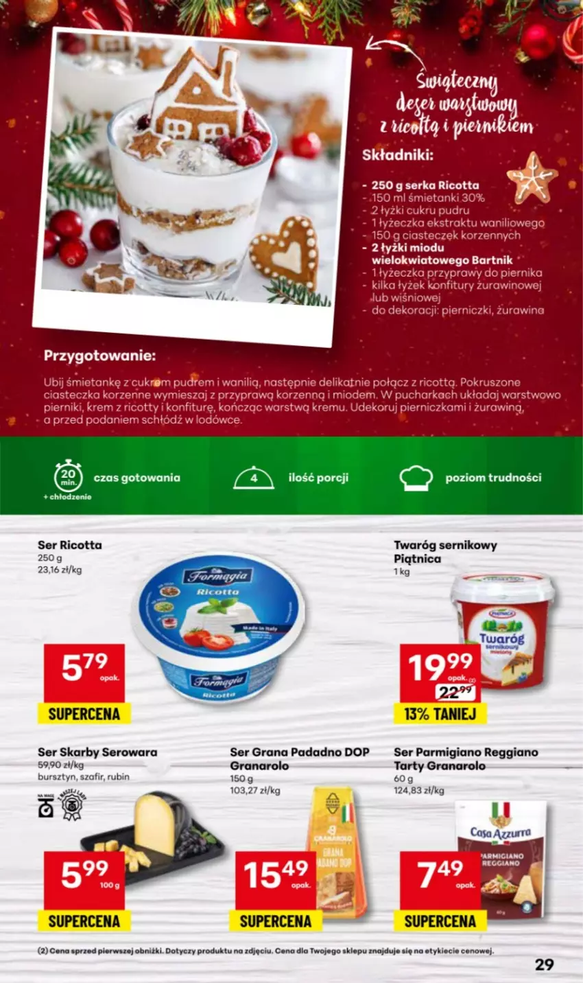 Gazetka promocyjna Delikatesy Centrum - Katalog Przepisy na Bliskie Święta DC48-DC49-DC50 - ważna 27.11 do 17.12.2025 - strona 29 - produkty: Bursztyn, Gra, Piernik, Por, Przyprawy, Ricotta, Rubin, Ser