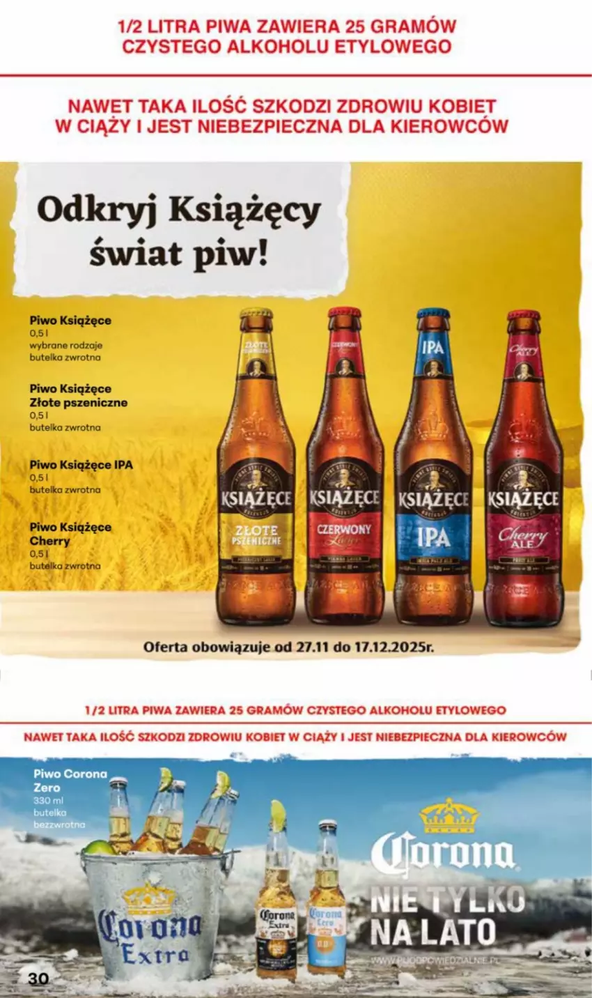 Gazetka promocyjna Delikatesy Centrum - Katalog Przepisy na Bliskie Święta DC48-DC49-DC50 - ważna 27.11 do 17.12.2025 - strona 30 - produkty: Gra, Książęce, Piec, Piwa, Piwo