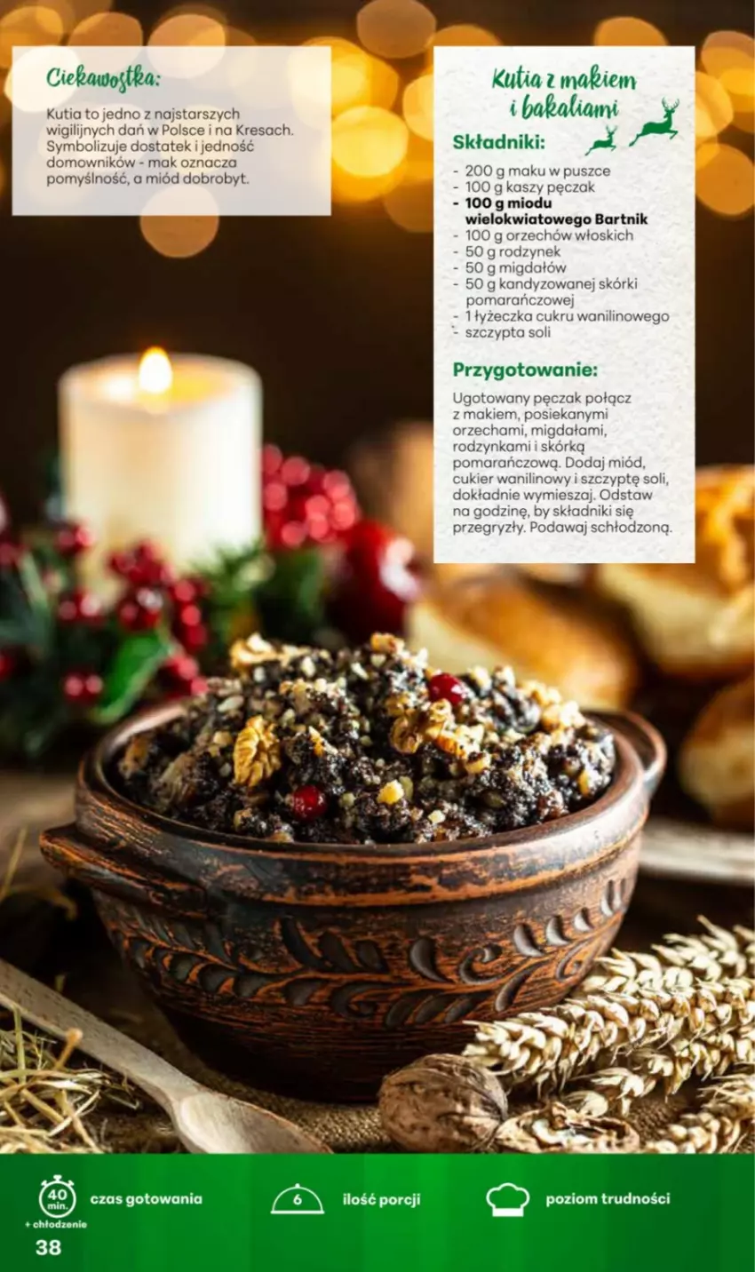 Gazetka promocyjna Delikatesy Centrum - Katalog Przepisy na Bliskie Święta DC48-DC49-DC50 - ważna 27.11 do 17.12.2025 - strona 38 - produkty: Cukier, Cukier wanilinowy, Gry, Miód, Por
