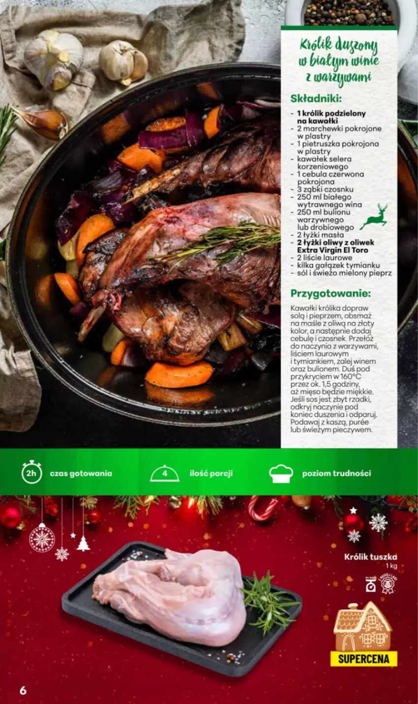 Gazetka promocyjna Delikatesy Centrum - Katalog Przepisy na Bliskie Święta DC48-DC49-DC50 - ważna 27.11 do 17.12.2025 - strona 6 - produkty: Bulion, Cebula, Cebula czerwona, Gin, Kawa, Królik, Laur, Lion, Pieprz, Pietruszka, Sól, Tusz, Wałek
