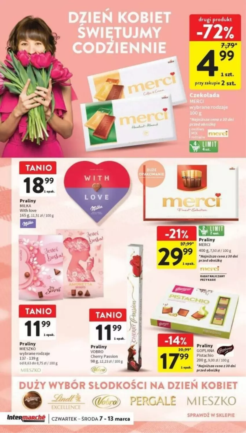 Gazetka promocyjna Intermarche - ważna 11.03 do 13.03.2024 - strona 7 - produkty: Goplana, LANA, Merci, Milka, Praliny