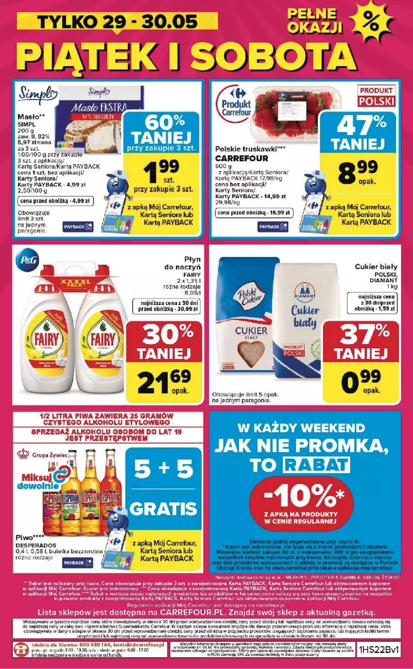 Gazetka promocyjna Carrefour - Gazetka Weekend okazji już od czwartku! - ważna 28.05 do 30.05.2026 - strona 8 - produkty: Cukier, Desperados, Diamant, Fa, Fairy, Piwo, Truskawki