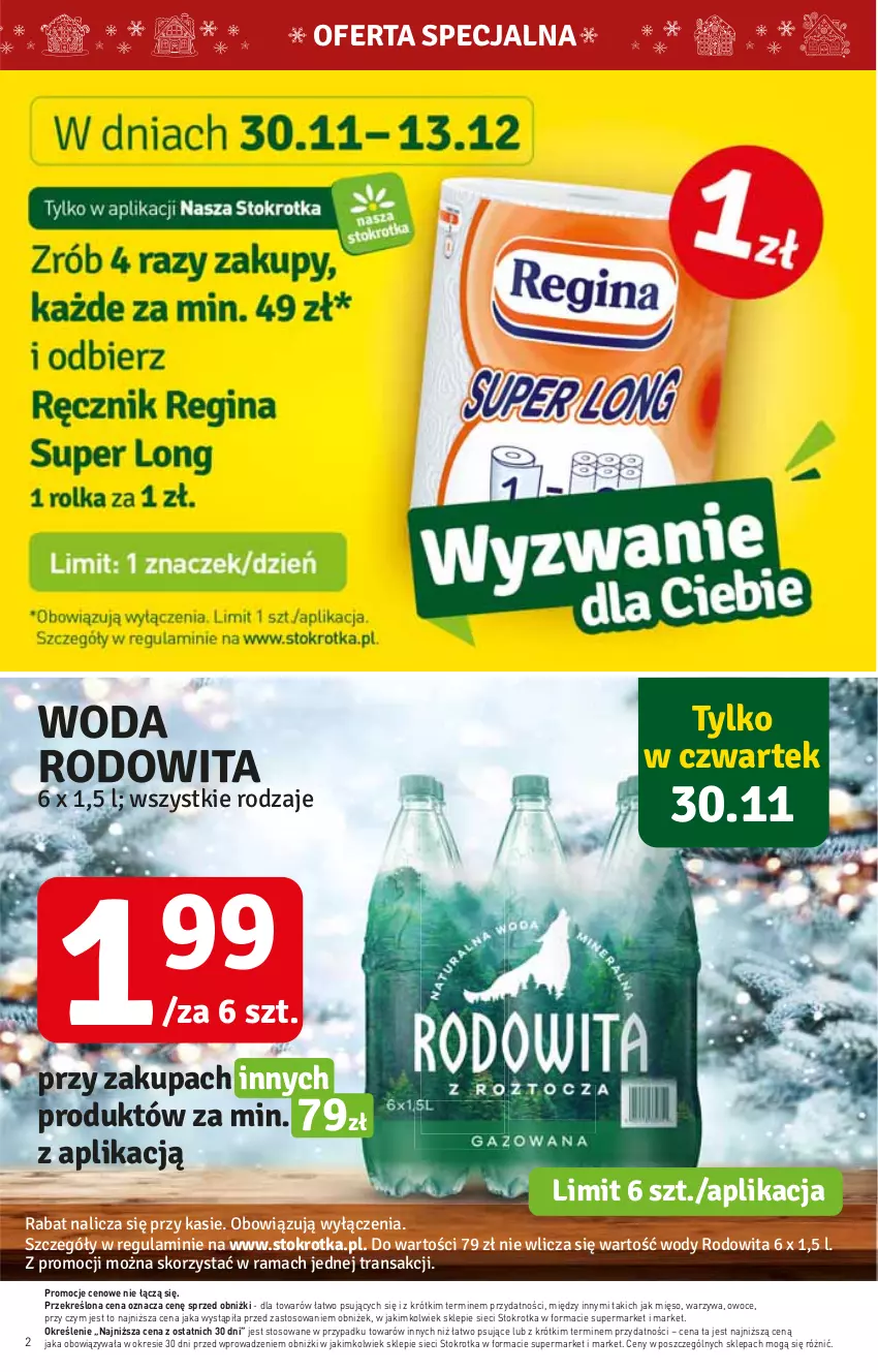 Gazetka promocyjna Stokrotka - Supermarket - ważna 30.11 do 06.12.2023 - strona 2 - produkty: Mięso, Owoce, Warzywa, Woda
