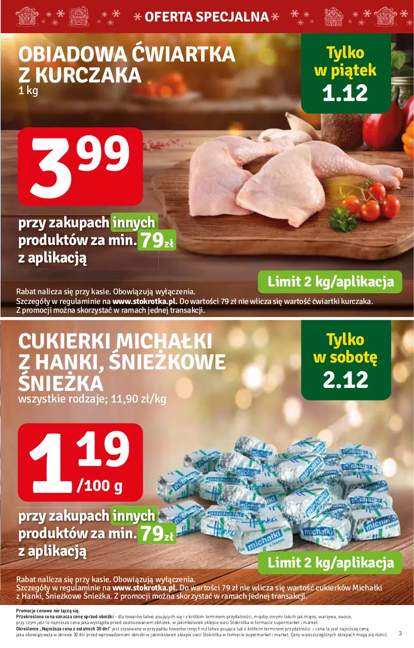 Gazetka promocyjna Stokrotka - Supermarket - ważna 30.11 do 06.12.2023 - strona 3 - produkty: Mięso, Owoce, Warzywa