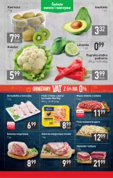 Gazetka promocyjna Stokrotka - Market - Gazetka - ważna od 09.02 do 09.02.2022 - strona 3 - produkty: Kurczak, Kalafior, Papryka słodka, Papryka, Kosz, Kiwi, Skrzydełka z kurczaka, Szponder wołowy, Morliny, Limonka, Flaki, Golonka wieprzowa, Flaki wołowe, Mięso