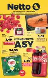Gazetka promocyjna Netto - Gazetka spożywcza 09.06-15.06 - Gazetka - ważna od 15.06 do 15.06.2022 - strona 1 - produkty: Pstrąg tęczowy, Coca-Cola, Pstrąg, Fairy, Zmywarki, Fa