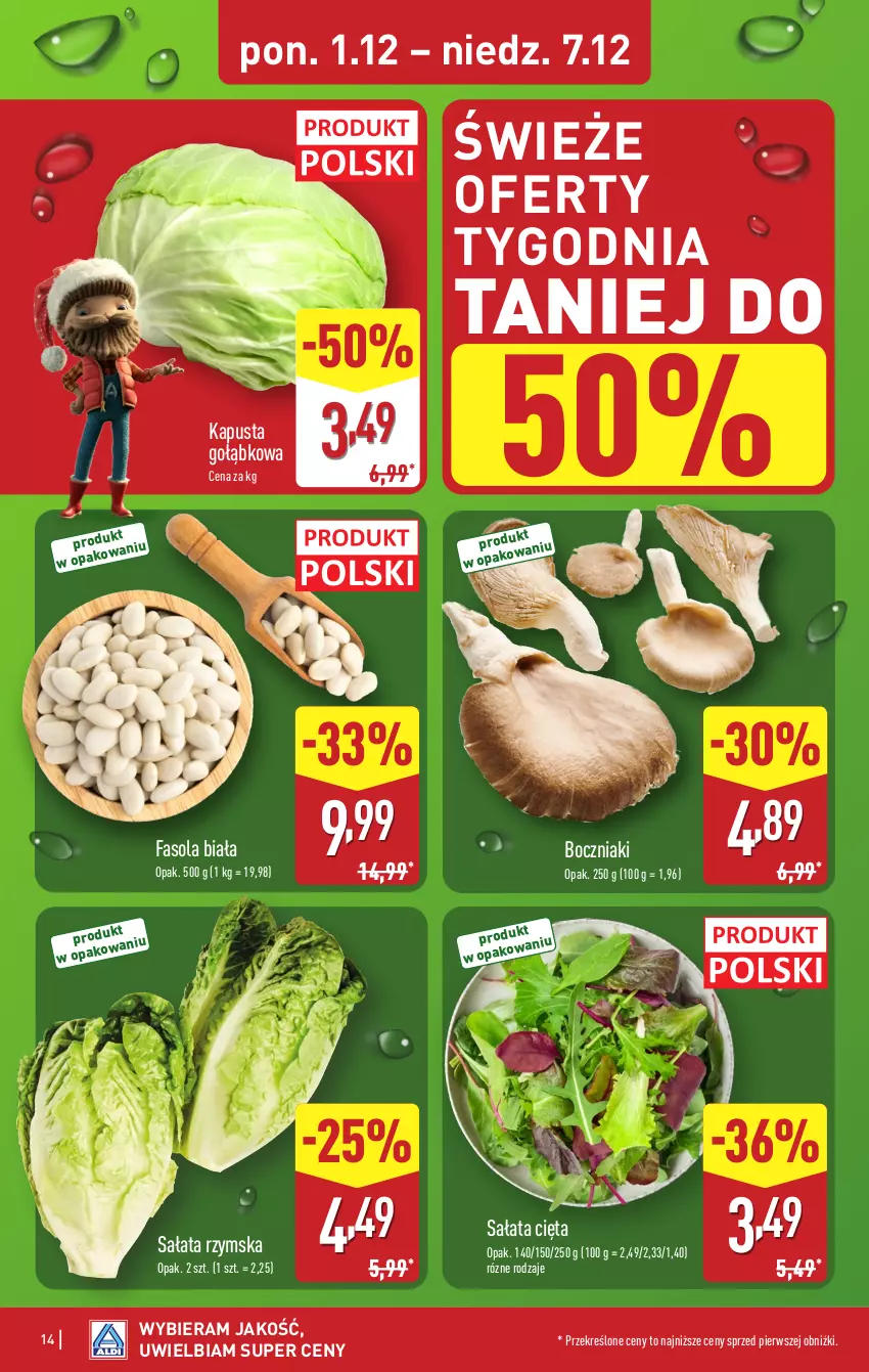 Gazetka promocyjna Aldi - Wykwintne smaki - ważna 04.12 do 07.12.2025 - strona 14 - produkty: Boczniak, Fa, Fasola, Sałat