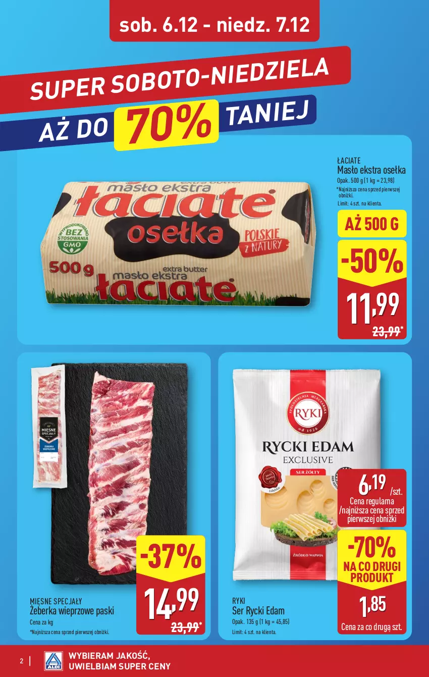 Gazetka promocyjna Aldi - Wykwintne smaki - ważna 04.12 do 07.12.2025 - strona 2 - produkty: Edam, Masło, Mięsne specjały, Rycki Edam, Ser
