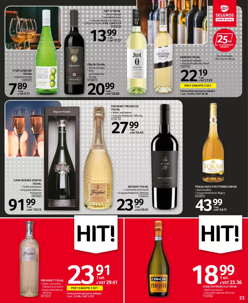 Gazetka promocyjna Selgros - Oferta spożywcza - ważna 14.07 do 27.07.2022 - strona 23 - produkty: Gry, Prosecco, Tokaji