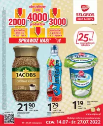 Gazetka promocyjna Selgros - Oferta spożywcza - Gazetka - ważna od 27.07 do 27.07.2022 - strona 1 - produkty: Piec, Jogurt naturalny, Kawa rozpuszczalna, Por, Jogurt, Kawa, Napoje, Tran, Kubuś Waterrr, Kubuś, Jacobs, LG, Fa