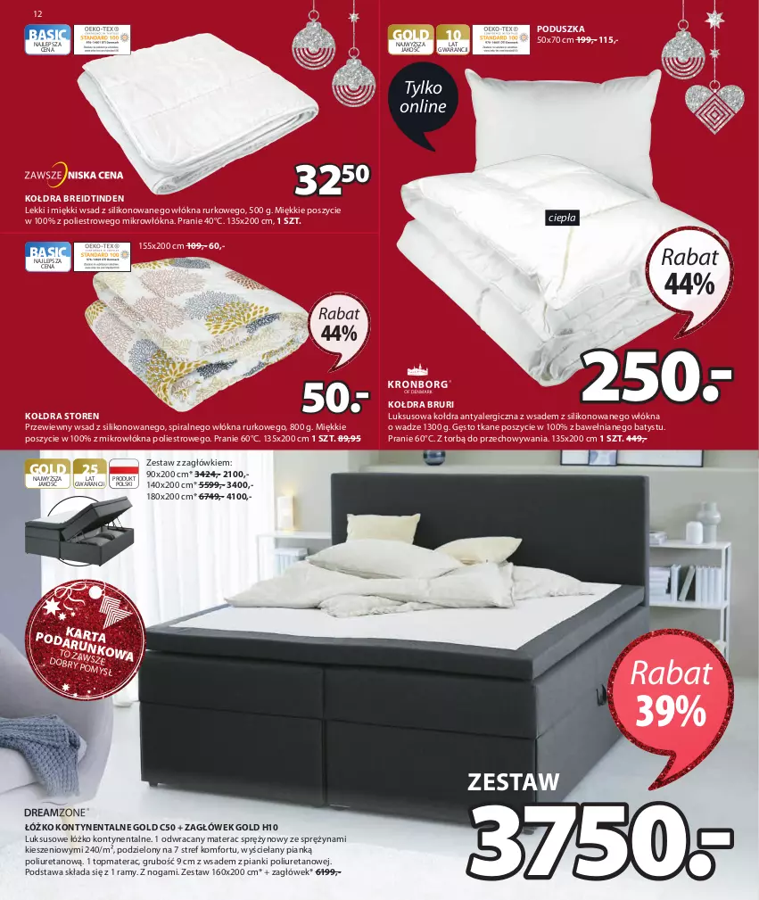 Gazetka promocyjna Jysk - Oferta tygodnia - ważna 14.12 do 26.12.2022 - strona 13 - produkty: Kołdra, Materac, Materac sprężynowy, Poduszka, Tera, Top, Zagłówek